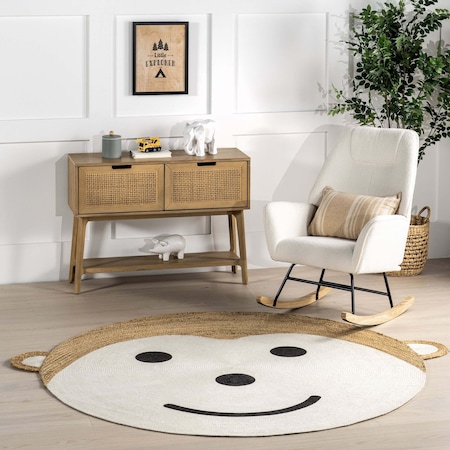 Nuloom Weylyn Monkey Handwoven Kids Jute Area Rug 6ft WDMR02A-R606